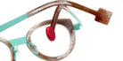 Sabine Be Be String 402 46 - Horn Vintage Shiny/Turquoise Satin #id:sbebestring402_s:100115