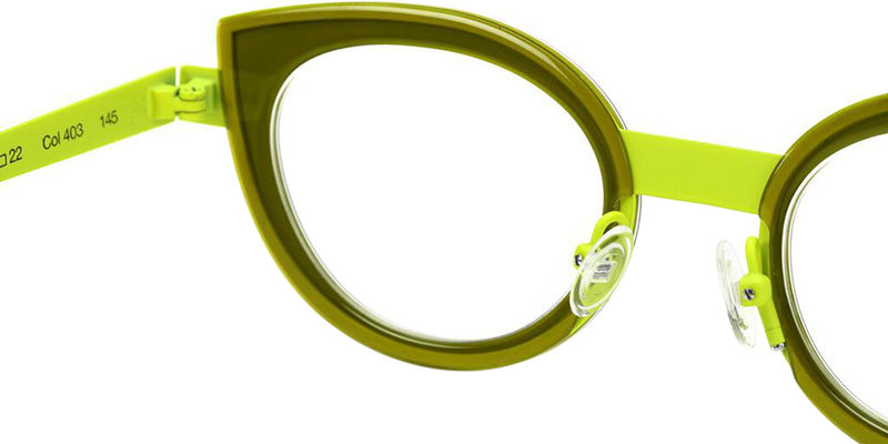 Sabine Be Be String 403 46 - Green Translucent Shiny/Yellow Fluorescent Satin #id:sbebestring403_s:102115