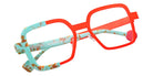 Sabine Be Be Stylish 822 53 - Orange Fluorescent Satin/Turquoise Marbled Matte #id:sbebestylish822_s:106100