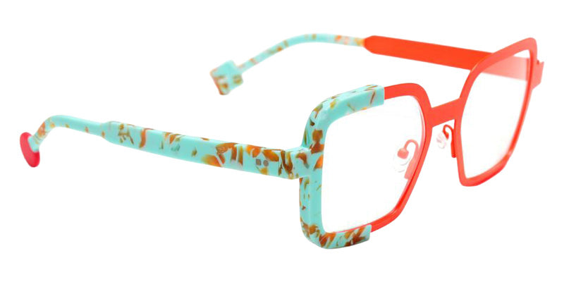 Sabine Be Be Stylish 822 53 - Orange Fluorescent Satin/Turquoise Marbled Matte #id:sbebestylish822_s:106105