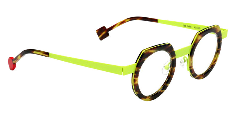 Sabine Be Be Twist 240 42 - Tortoiseshell Veined Dark Shiny/Yellow Fluorescent Satin #id:sbebetwist240_s:100105