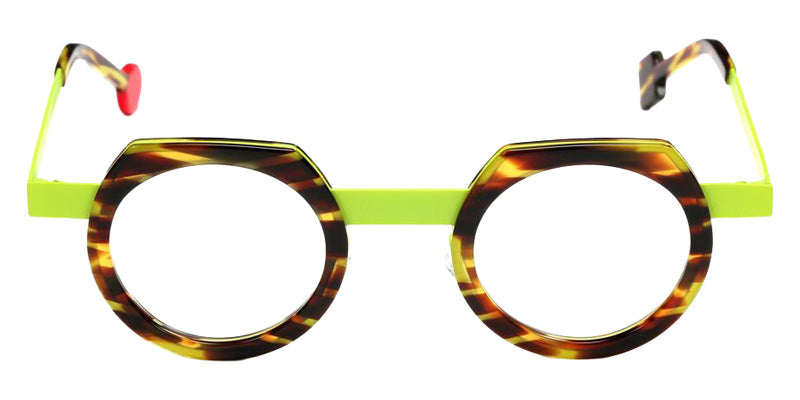 Sabine Be Be Twist 240 42 - Tortoiseshell Veined Dark Shiny/Yellow Fluorescent Satin #id:sbebetwist240_s:100110