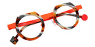 Sabine Be Be Twist 259 42 - Tortoiseshell Vintage Shiny/Orange Fluorescent Satin #id:sbebetwist259_s:104100