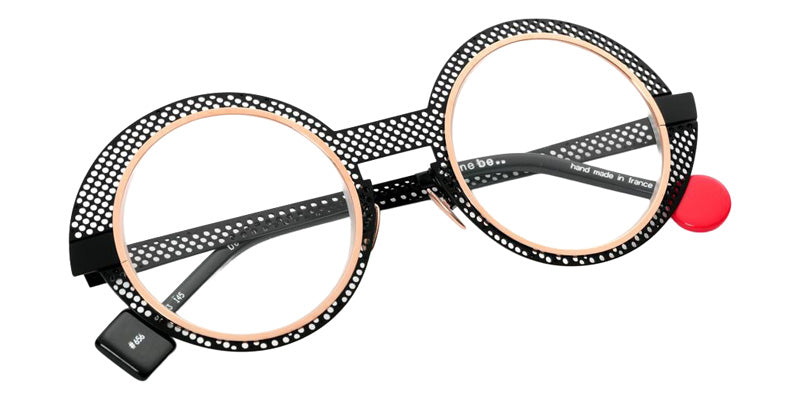 Sabine Be Be Val De Loire Hole 656 50 - Black Shiny Perforated/Or Rose Polished #id:sbebevaldeloirehole656_s:100100