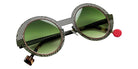 Sabine Be Be Val De Loire Hole Sun 491 50 - Khaki Satin Perforated/Or Yellow Polished #id:sbebevaldeloireholesun491_s:100100