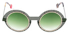 Sabine Be Be Val De Loire Hole Sun 491 50 - Khaki Satin Perforated/Or Yellow Polished #id:sbebevaldeloireholesun491_s:100110
