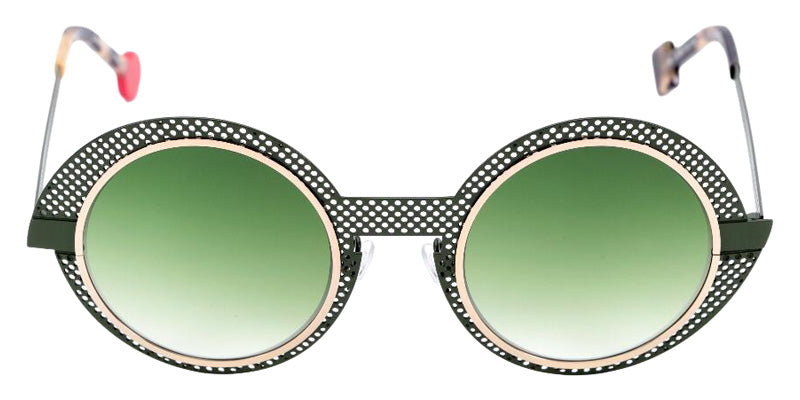 Sabine Be Be Val De Loire Hole Sun 491 50 - Khaki Satin Perforated/Or Yellow Polished #id:sbebevaldeloireholesun491_s:100110