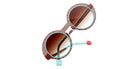 Sabine Be Be Val De Loire Hole Sun 494 50 - Camel Shiny Perforated/Turquoise Satin #id:sbebevaldeloireholesun494_s:102115
