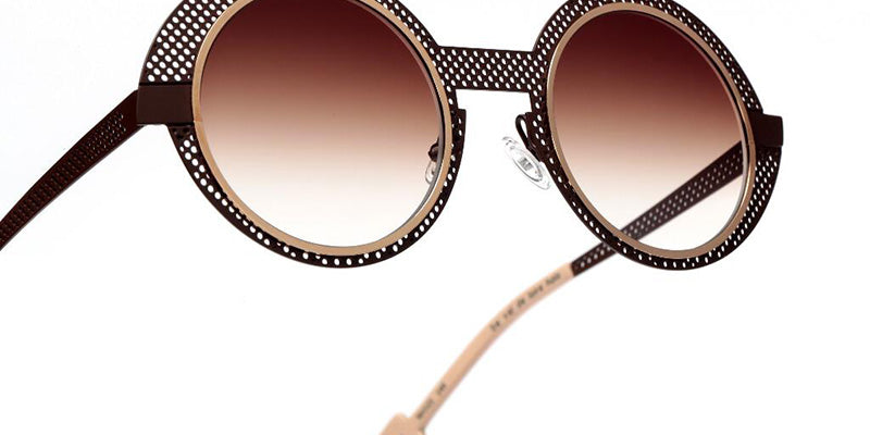 Sabine Be Be Val De Loire Hole Sun 567 50 - Chocolate Black Satin Perforated/Or Rose Polished #id:sbebevaldeloireholesun567_s:106115