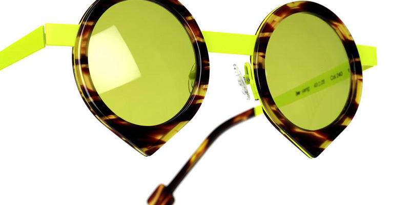 Sabine Be Be Yang Sun 240 43 - Tortoiseshell Veined Dark Shiny/Yellow Fluorescent Satin #id:sbebeyangsun240_s:100120