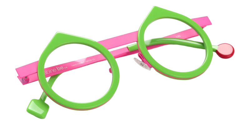 Sabine Be Be Yin 253 43 - Green Meadow Shiny/Rose Fluorescent Satin #id:sbebeyin253_s:100100