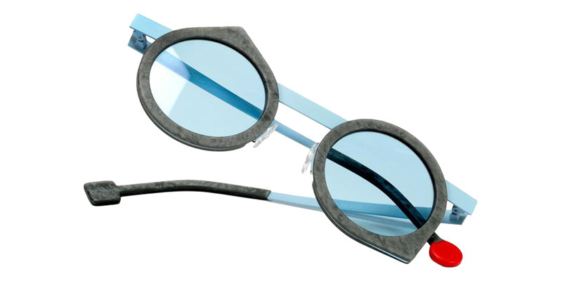 Sabine Be Be Yoon Sun 518 43 - Gray Mouse Marbled Matte/Blue Pastel Satin #id:sbebeyoonsun518_s:118115