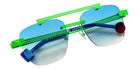 Sabine Be Be Yourself Pierced Sun 130 56 - Green Fluorescent Satin #id:sbebeyourselfpiercedsun130_s:102100