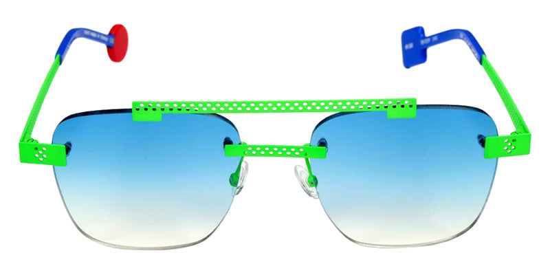 Sabine Be Be Yourself Pierced Sun 130 56 - Green Fluorescent Satin #id:sbebeyourselfpiercedsun130_s:102110