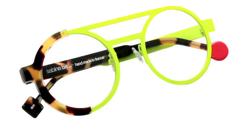 Sabine Be Be Zoom 828 50 - Yellow Fluorescent Satin/Tortoiseshell Khaki Shiny #id:sbebezoom828_s:102100