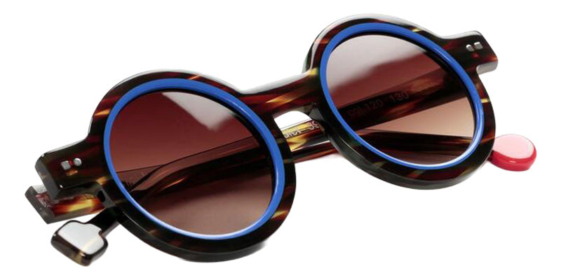 Sabine Be Mini Be Addict Sun 120 39 - Tortoiseshell Veined Dark Shiny/Blue Majorelle Shiny #id:sbeminibeaddictsun120_s:100100