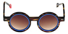 Sabine Be Mini Be Addict Sun 120 39 - Tortoiseshell Veined Dark Shiny/Blue Majorelle Shiny #id:sbeminibeaddictsun120_s:100110