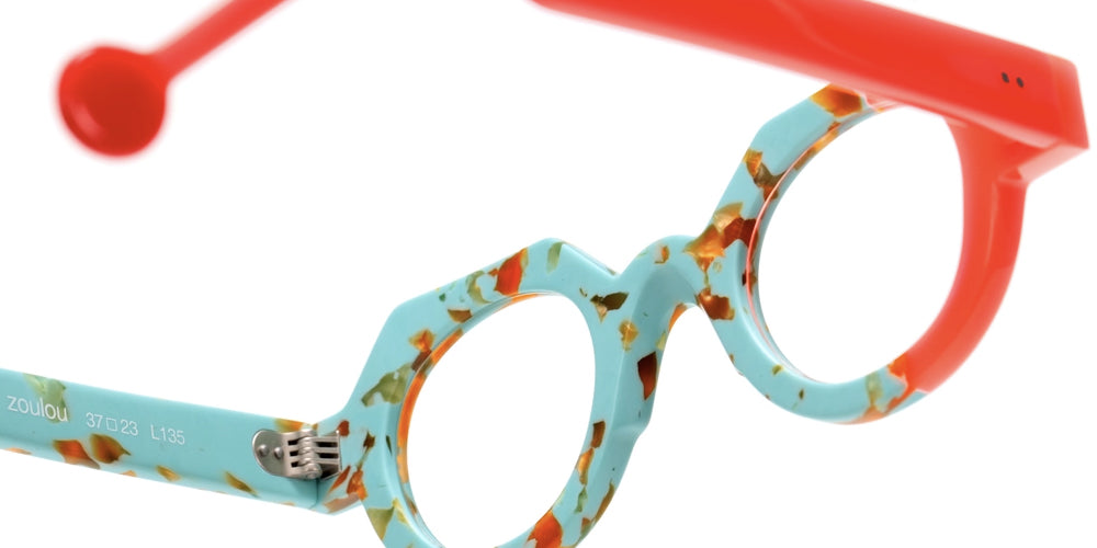 Sabine Be Mini Be Zoulou 755 37 - Turquoise Marbled Matte/Orange Fluorescent Miami Shiny #id:sbeminibezoulou755_s:104115