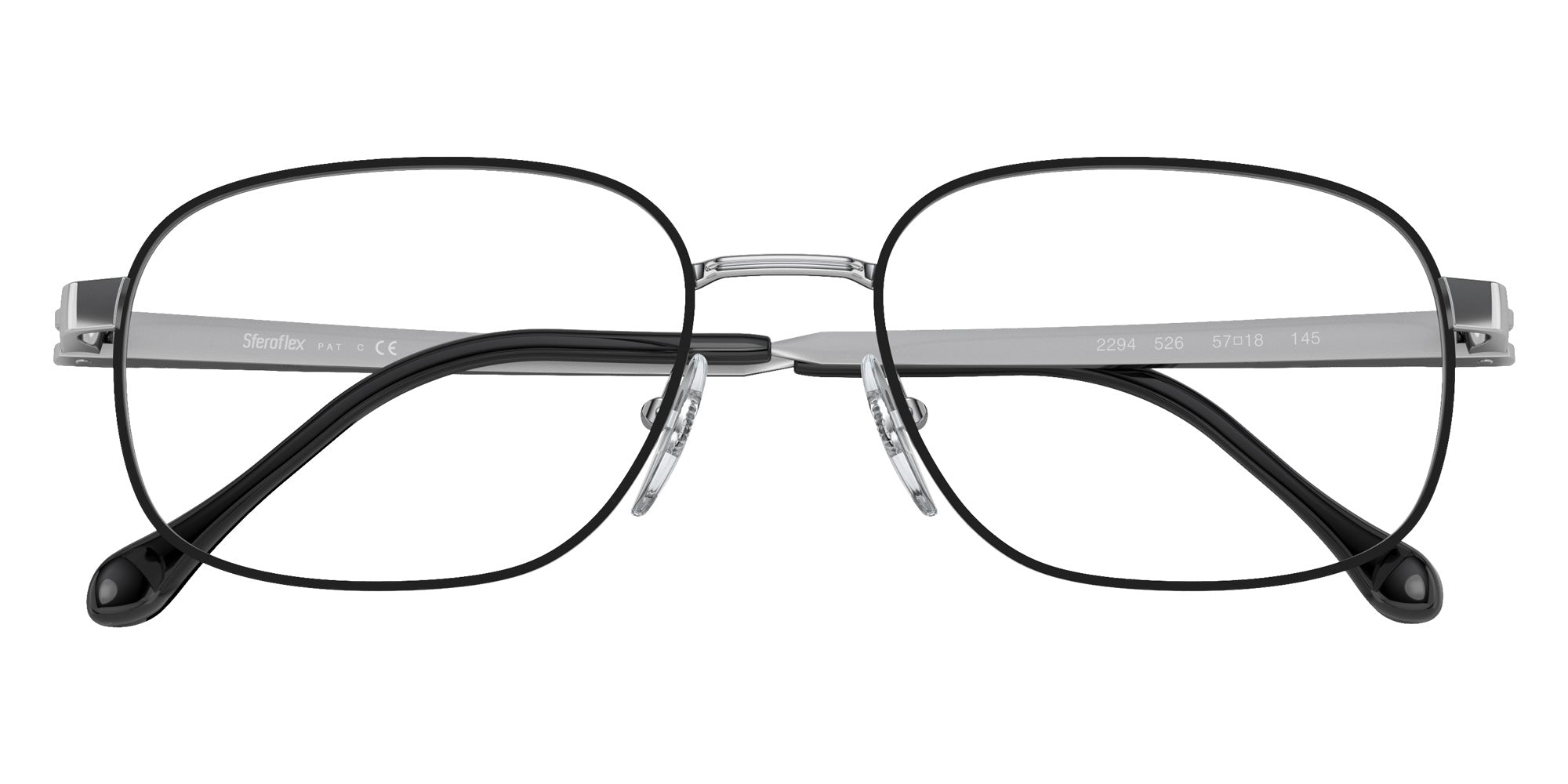 Sferoflex SF2294 526 55 - Top Black on Shiny Silver #id:sf2294526_s:100120