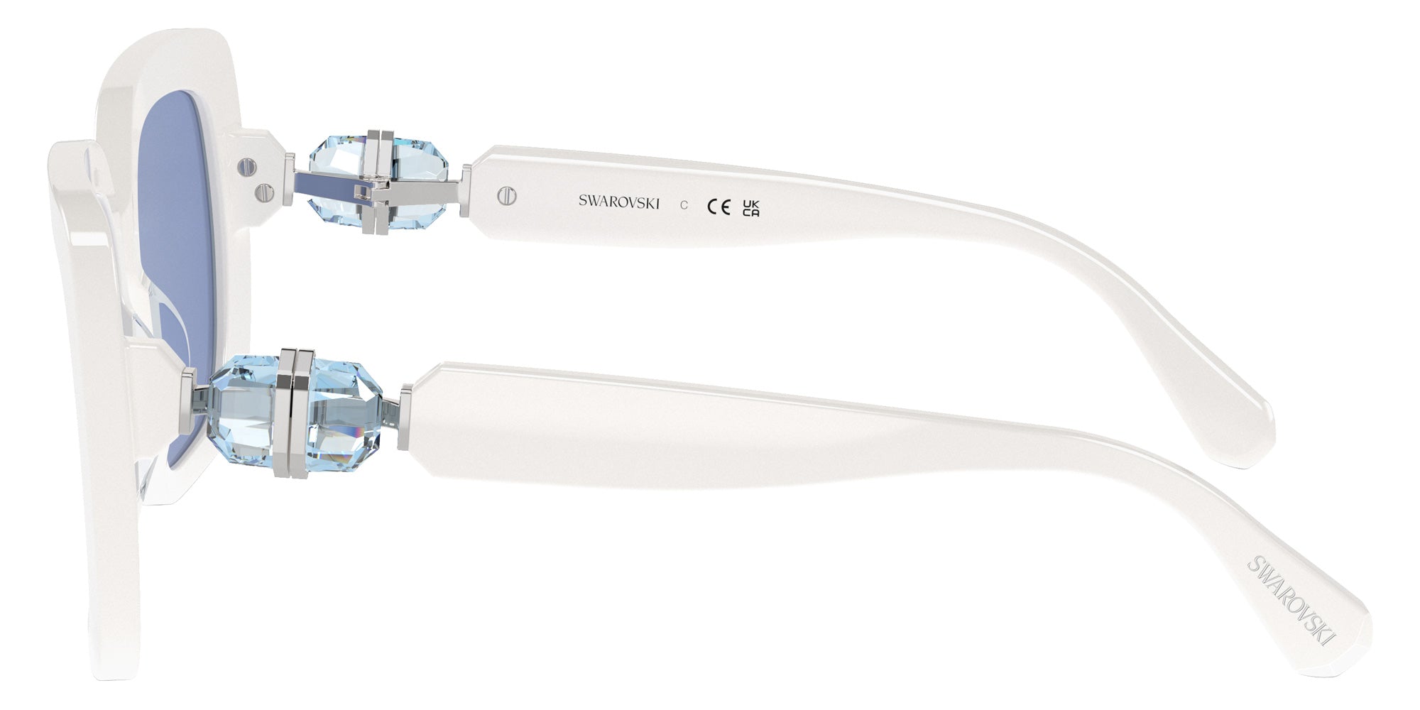 Swarovski SK6001F 100355 55 - White / Light Blue Mirrored Silver #id:sk6001f100355_s:104110