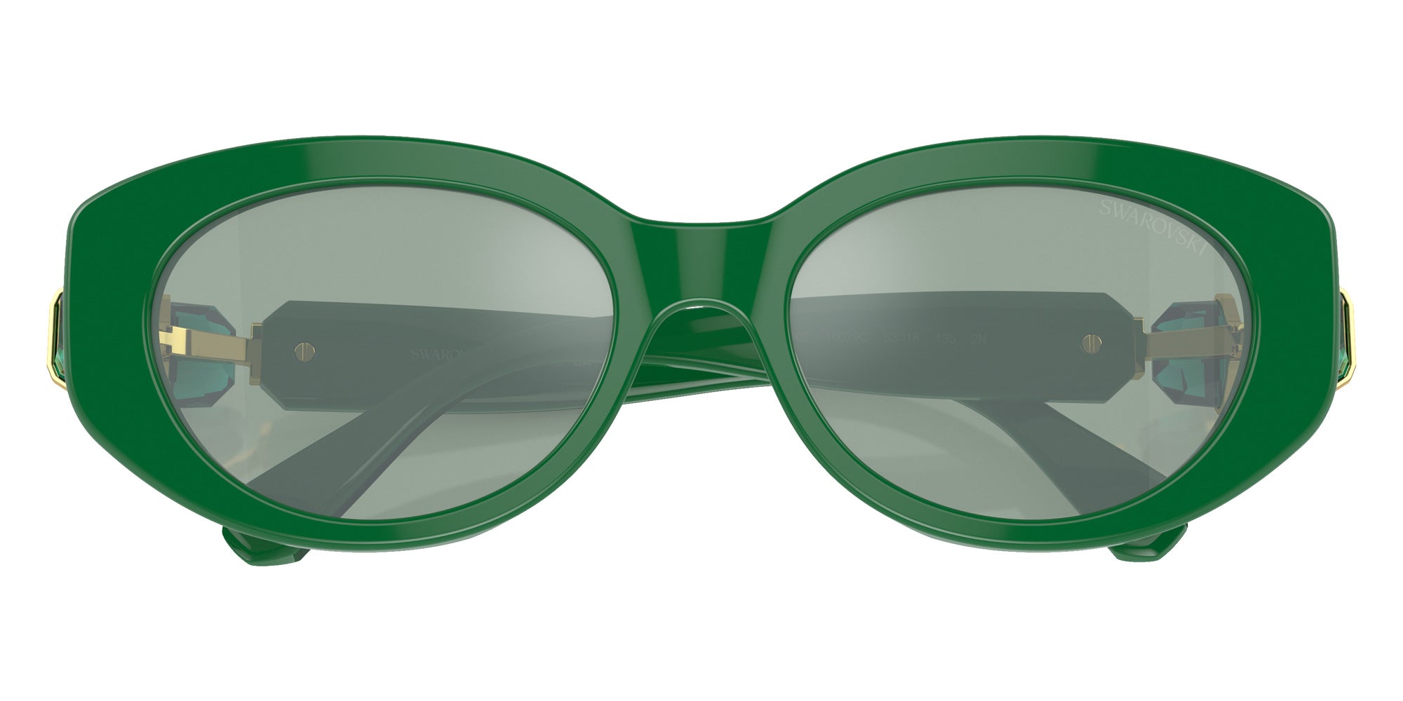 Swarovski SK6002 10079C 53 - Dark Green / Azure Internal Mirrored Silver #id:sk600210079c_s:110120