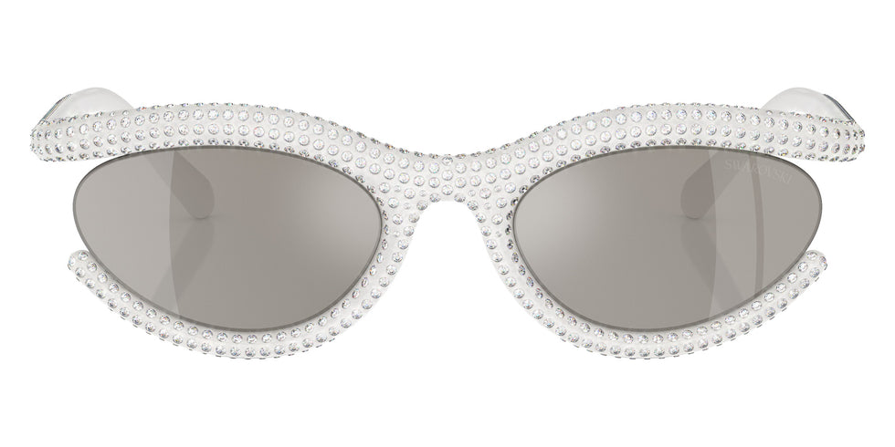 Swarovski SK6006 10336G 54 - Milky White / Light Gray Mirrored Silver #id:sk600610336g_s:104100