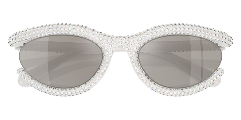 Swarovski SK6006 10336G 54 - Milky White / Light Gray Mirrored Silver #id:sk600610336g_s:104120