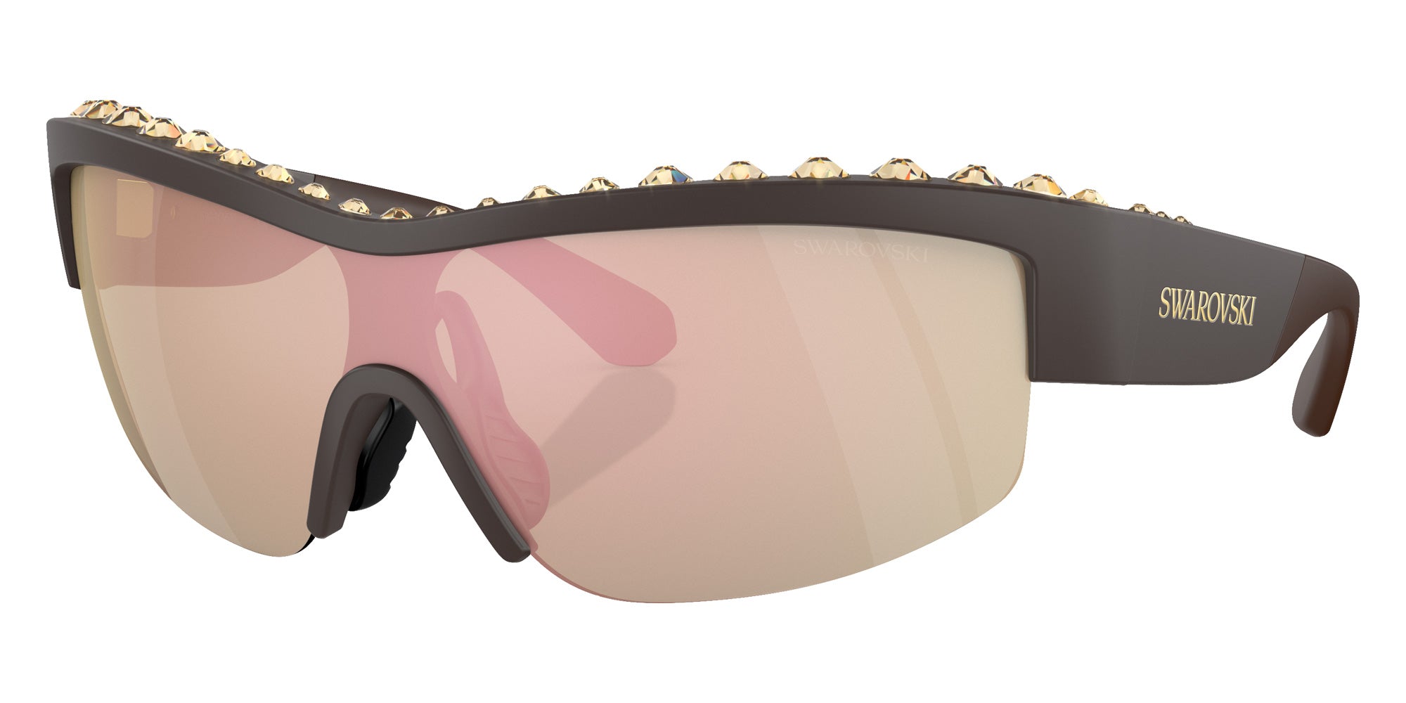 Swarovski SK6014 10357J 138 - Matte Brown / Dark Brown Mirrored Rose Gold #id:sk601410357j_s:104105