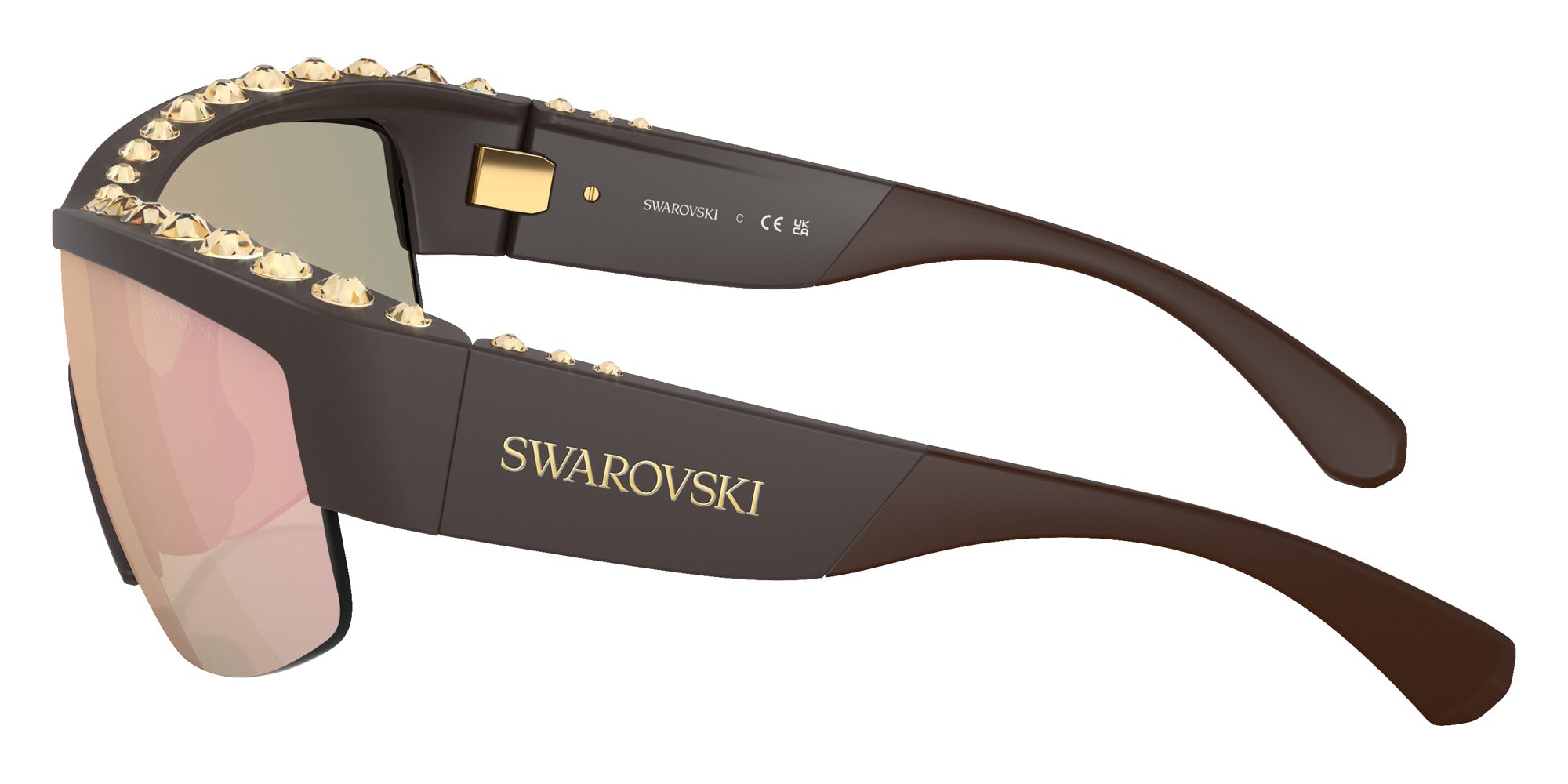 Swarovski SK6014 10357J 138 - Matte Brown / Dark Brown Mirrored Rose Gold #id:sk601410357j_s:104110