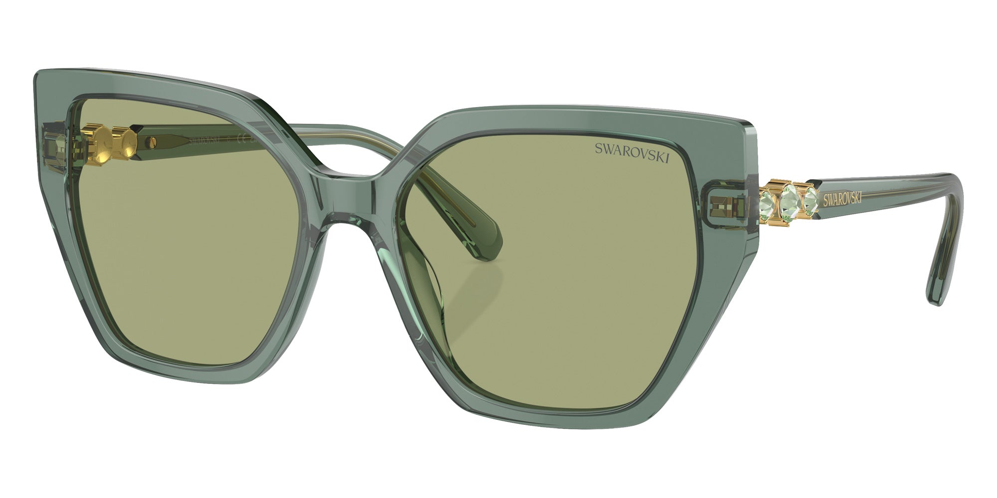 Swarovski SK6016 104382 56 - Transparent Green / Dark Green #id:sk6016104382_s:106105