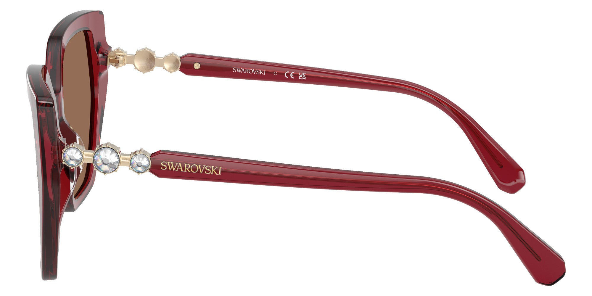 Swarovski SK6016 105573 56 - Transparent Burgundy / Dark Brown #id:sk6016105573_s:108110