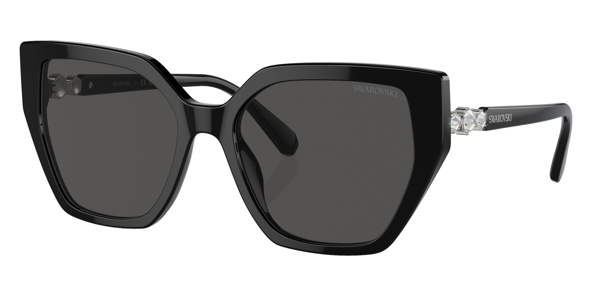 Swarovski SK6016F 100187 57 - Black / Dark Gray #id:sk6016f100187_s:100105