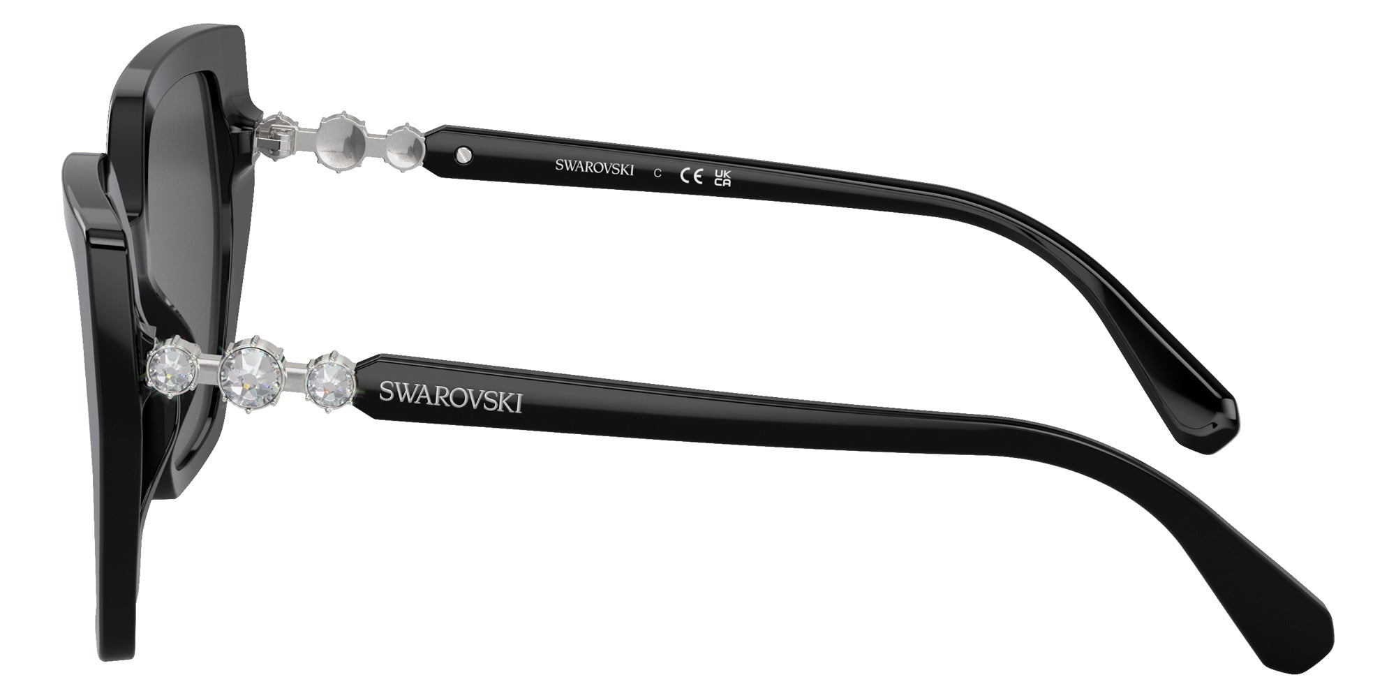 Swarovski SK6016F 100187 57 - Black / Dark Gray #id:sk6016f100187_s:100110