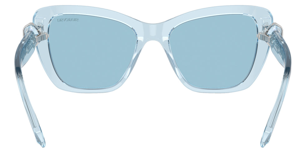 Swarovski SK6018 10491N 52 - Transparent Light Blue / Light Blue Mirrored Silver #id:sk601810491n_s:110115