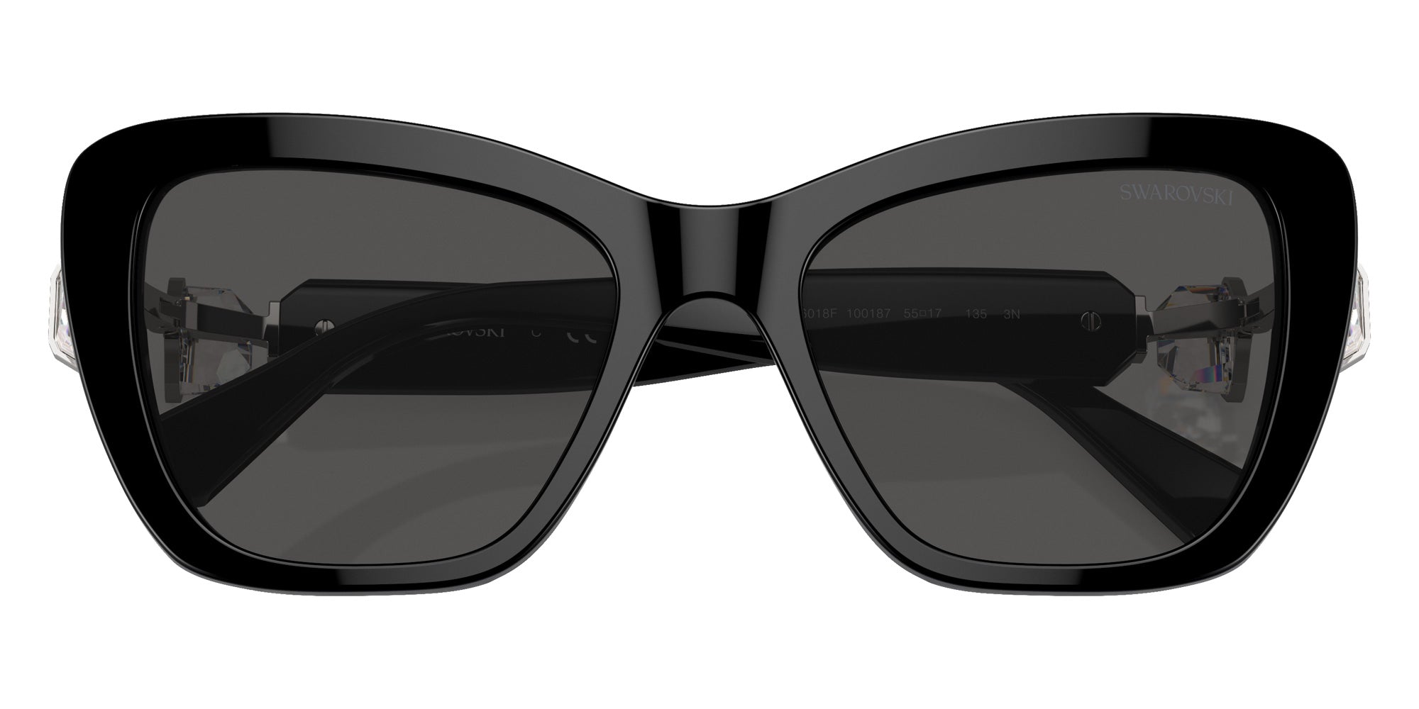 Swarovski SK6018F 100187 55 - Black / Dark Gray #id:sk6018f100187_s:100120