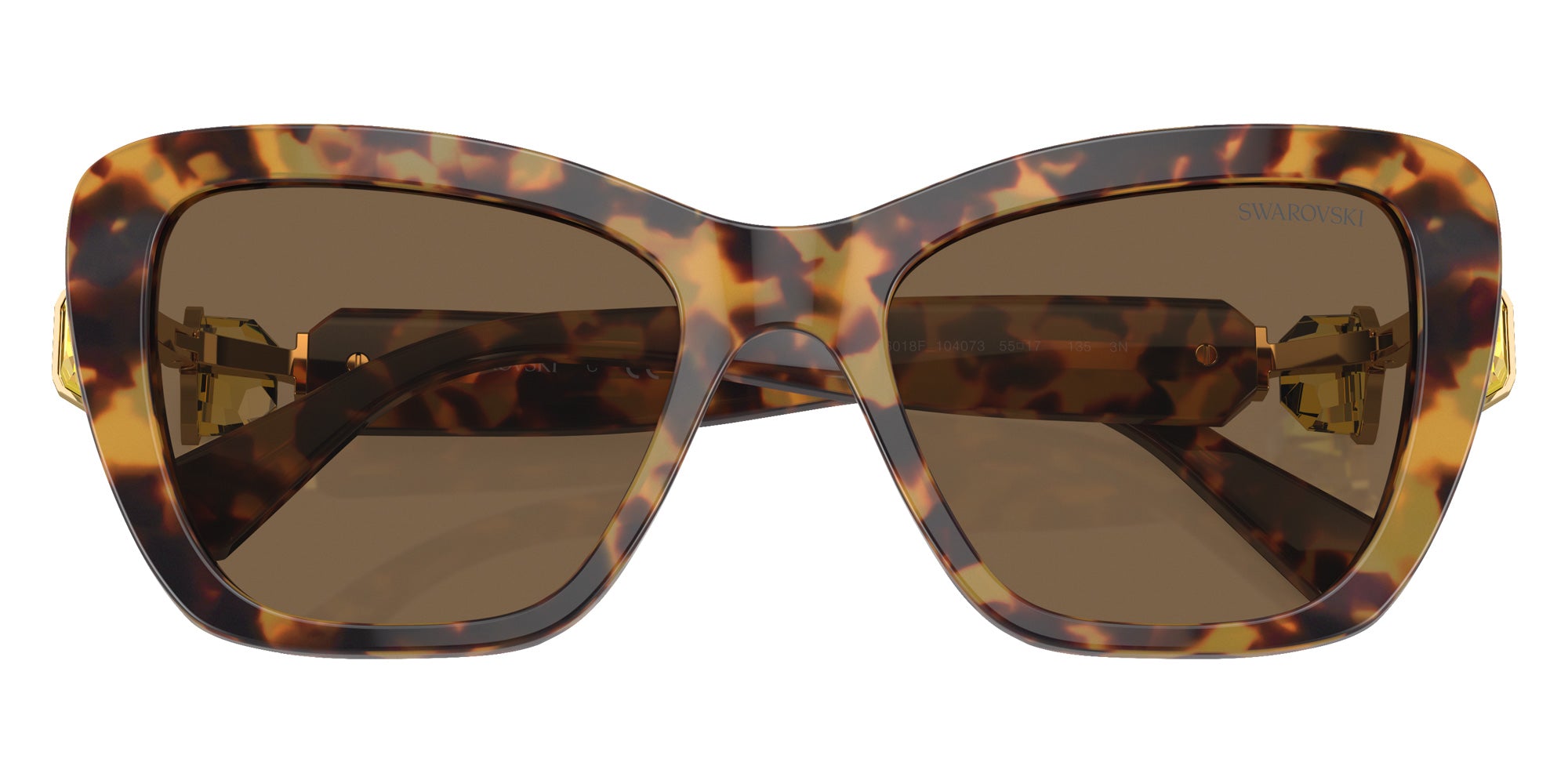 Swarovski SK6018F 104073 55 - Havana Media / Dark Brown #id:sk6018f104073_s:104120