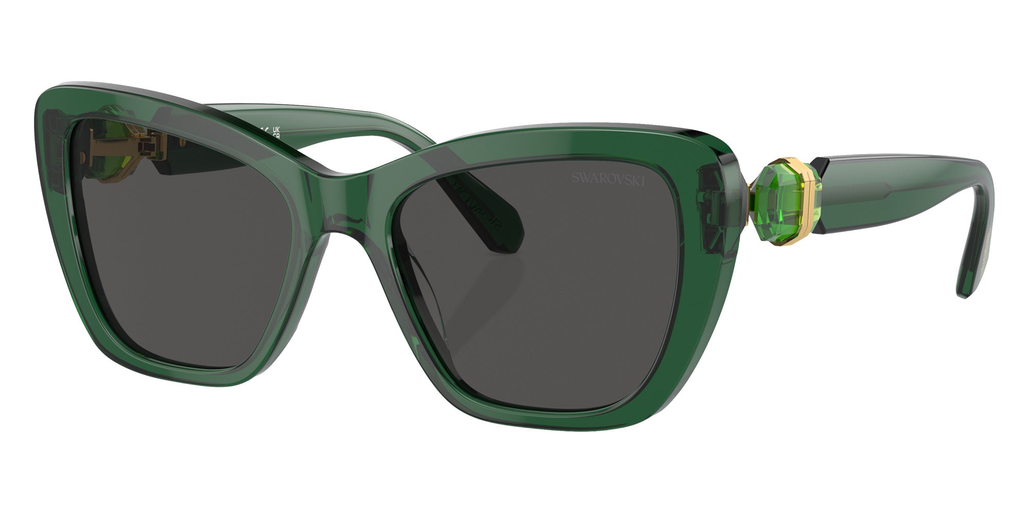 Swarovski SK6018F 104587 55 - Transparent Dark Green / Dark Gray #id:sk6018f104587_s:106105