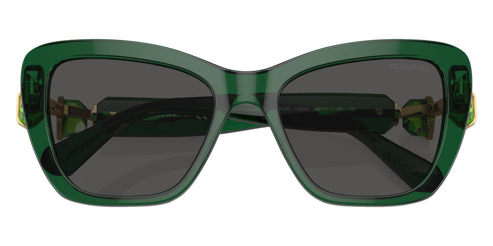 Swarovski SK6018F 104587 55 - Transparent Dark Green / Dark Gray #id:sk6018f104587_s:106120