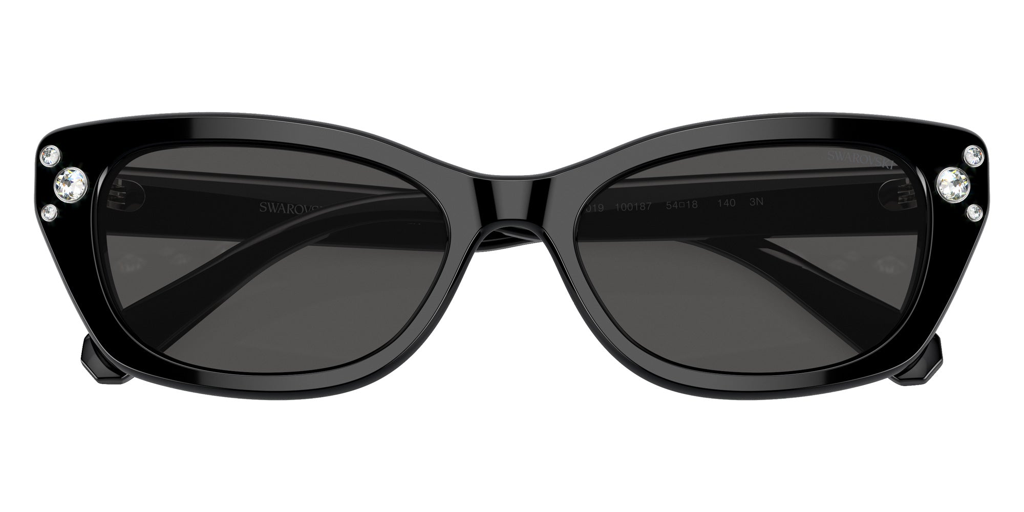 Swarovski SK6019 100187 54 - Black / Dark Gray #id:sk6019100187_s:100120