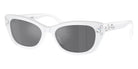 Swarovski SK6019 10336G 54 - Milky White / Gray Mirrored Black #id:sk601910336g_s:108105