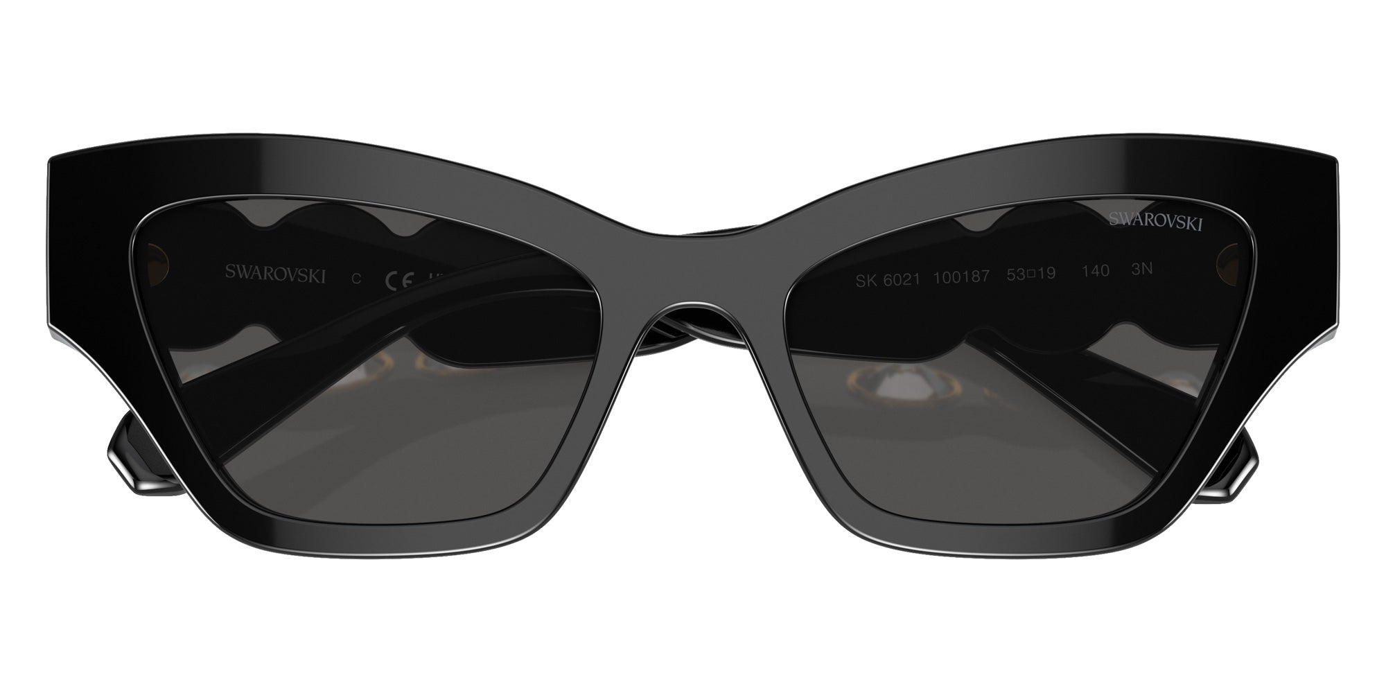 Swarovski SK6021 100187 53 - Black / Dark Gray #id:sk6021100187_s:102120