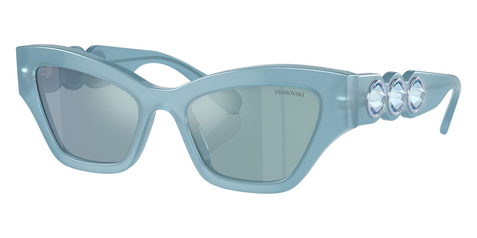 Swarovski SK6021 20046J 53 - Milky Light Blue / Blue Mirrored White #id:sk602120046j_s:110105