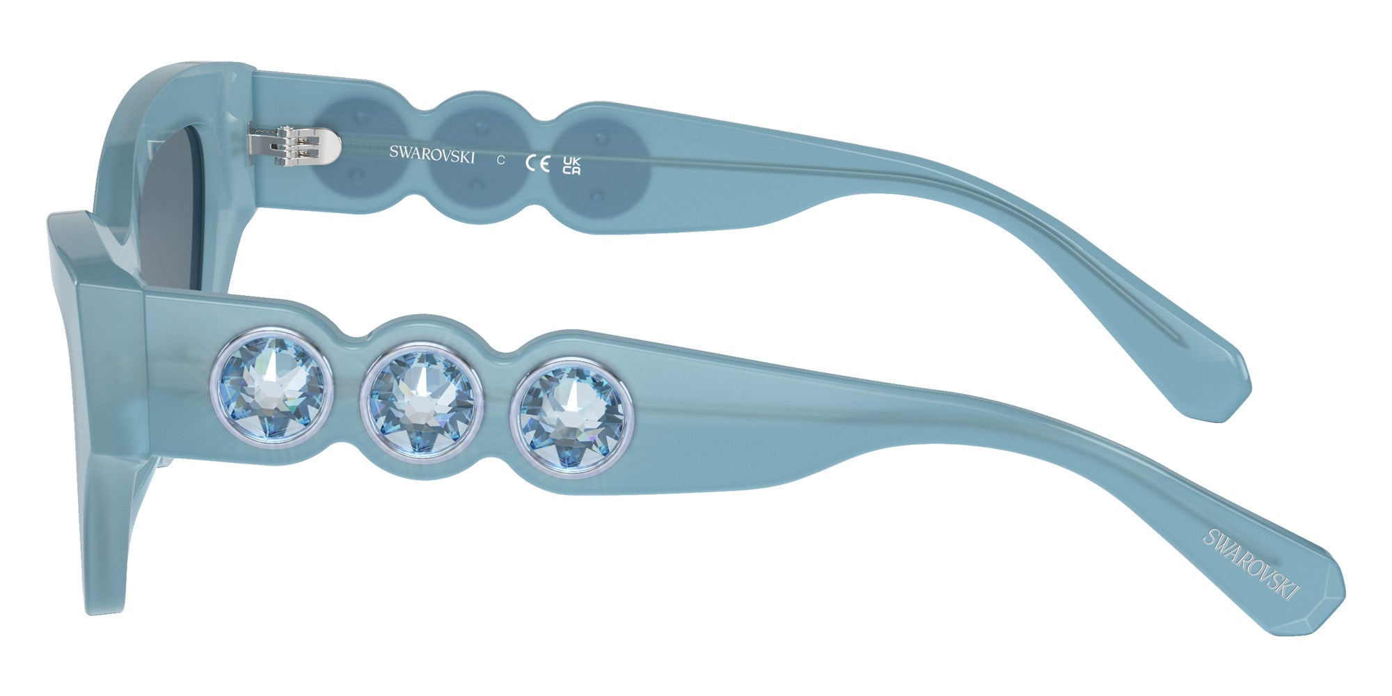 Swarovski SK6021 20046J 53 - Milky Light Blue / Blue Mirrored White #id:sk602120046j_s:110110