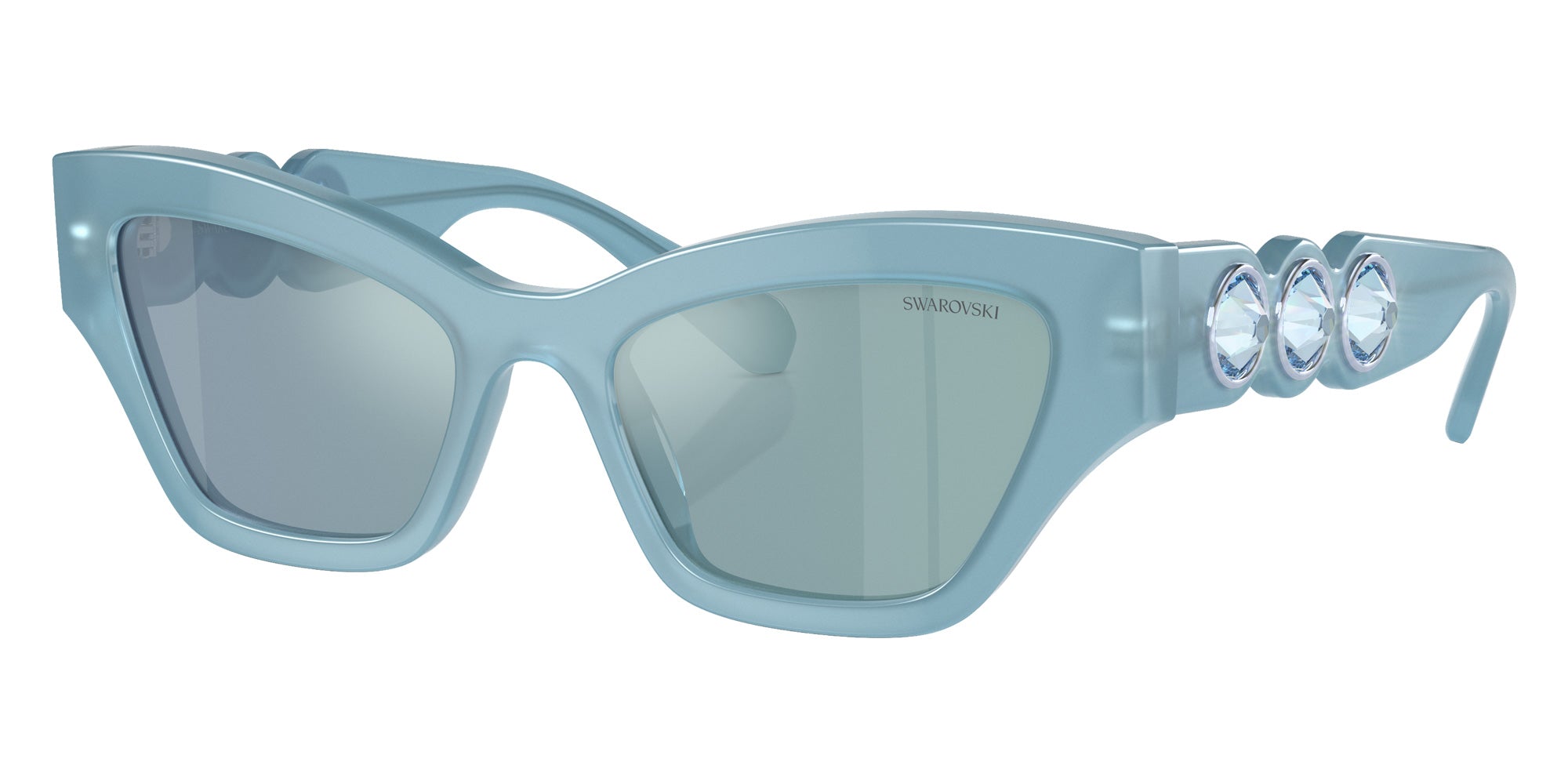Swarovski SK6021F 20046J 54 - Milky Light Blue / Blue Mirrored White #id:sk6021f20046j_s:106105