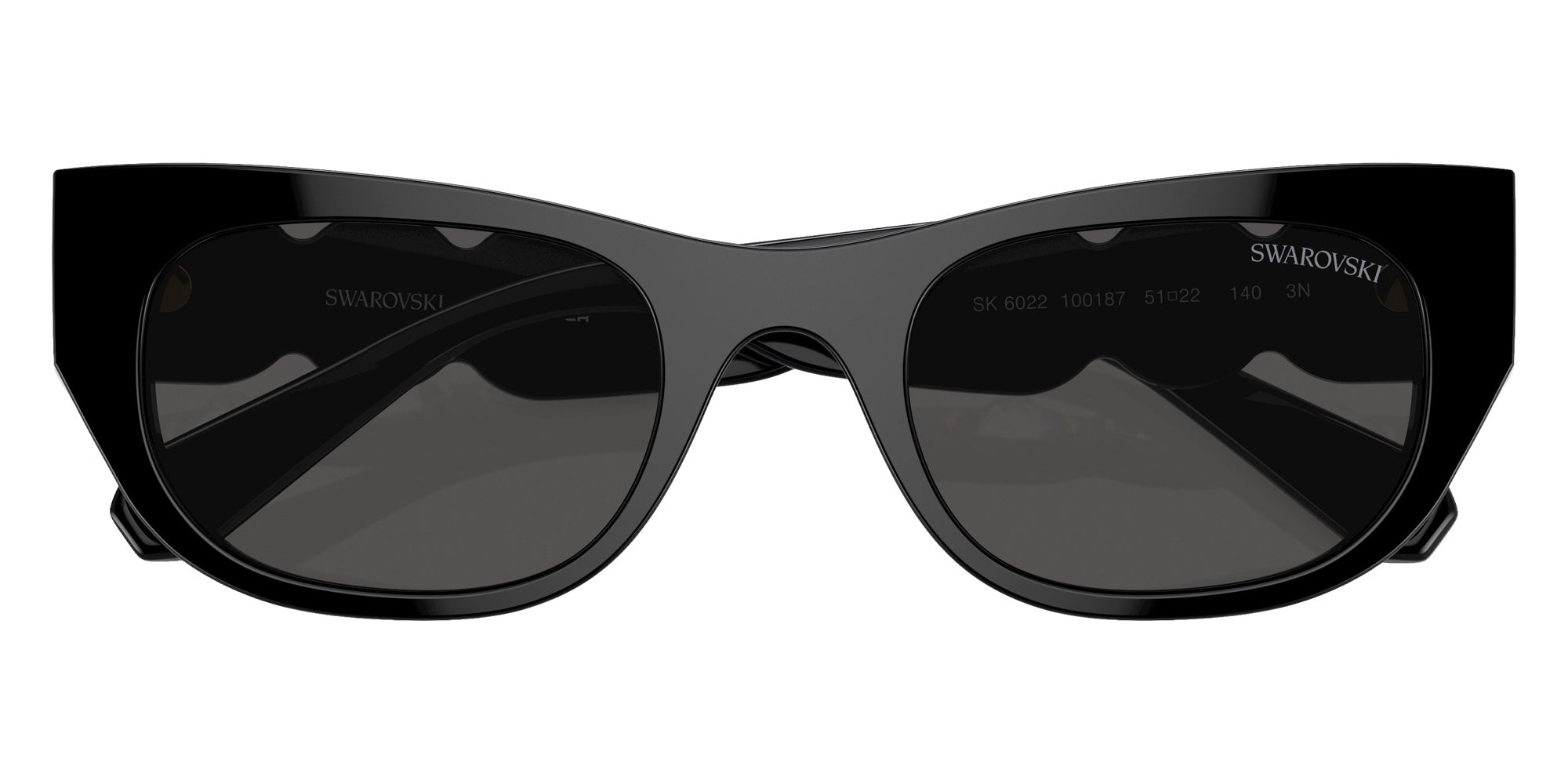Swarovski SK6022 100187 51 - Black / Dark Gray #id:sk6022100187_s:100120