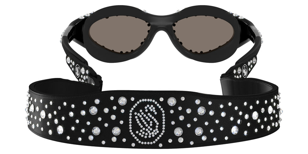 Swarovski SK6024 10016G 142 - Black / Light Gray Mirrored Silver #id:sk602410016g_s:100115