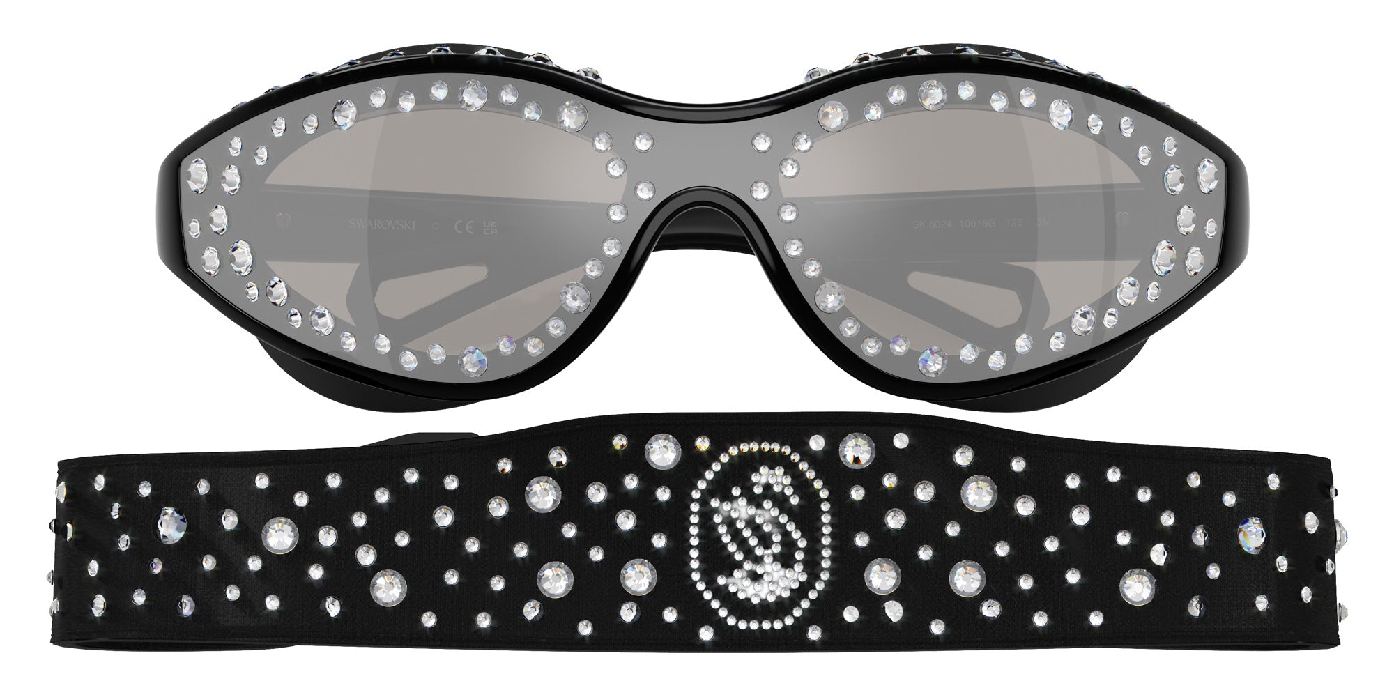 Swarovski SK6024 10016G 142 - Black / Light Gray Mirrored Silver #id:sk602410016g_s:100120