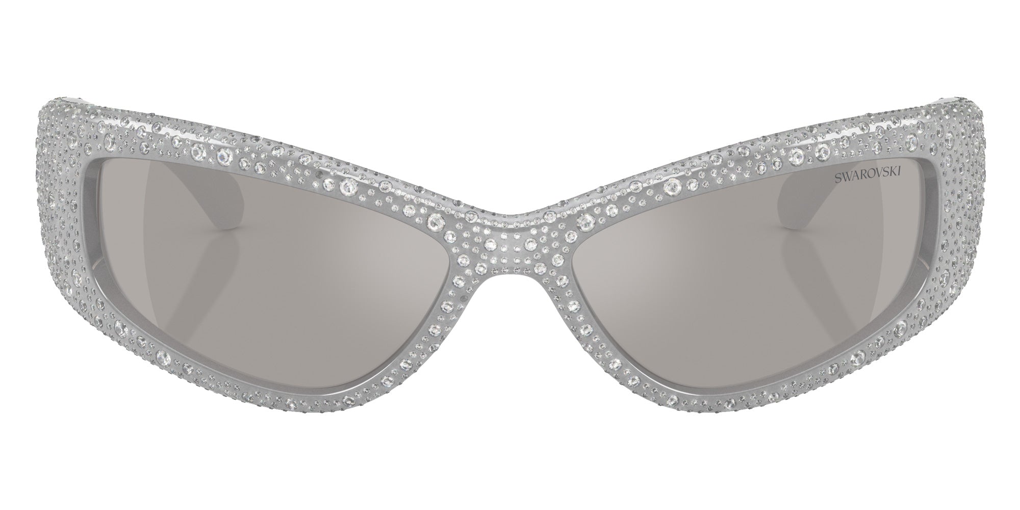 Swarovski SK6027 10596G 60 - Light Gray / Light Gray Mirrored Silver #id:sk602710596g_s:104100