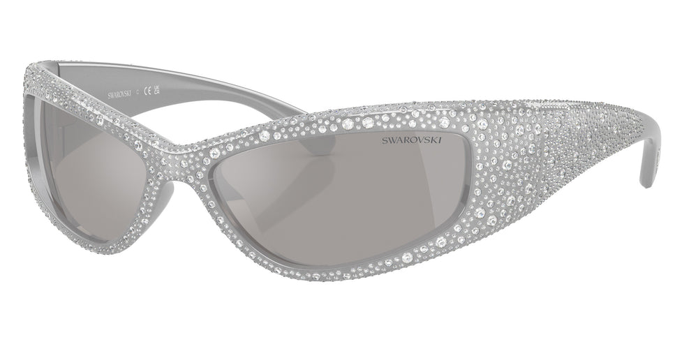 Swarovski SK6027 10596G 60 - Light Gray / Light Gray Mirrored Silver #id:sk602710596g_s:104105