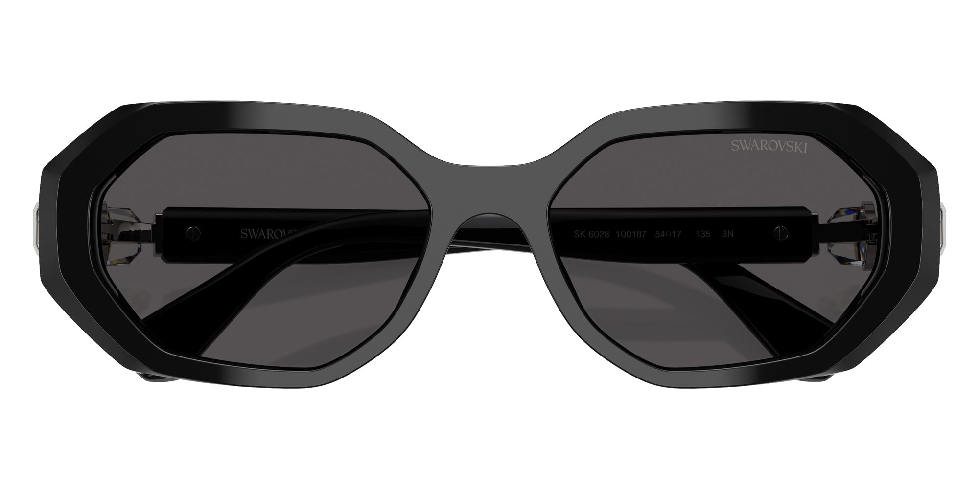 Swarovski SK6028 100187 54 - Black / Dark Gray #id:sk6028100187_s:100120